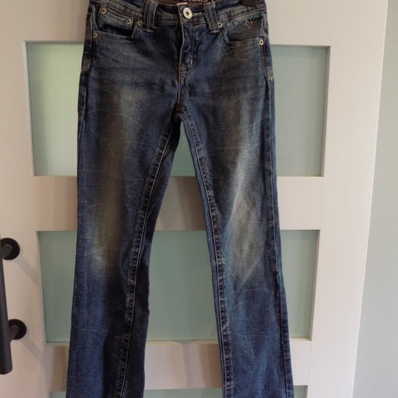 JUSTICE PREMIUM SIMPLY LOW STRAIGHT LEG JEANS SIZE 12S GIRL'S - Picture 1 of 3